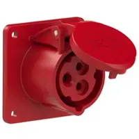 Pce 313-9f7 CEE-Anbausteckdose gerade (75x75mm) 16A 3p 9h IP44/IP54 3139f7
