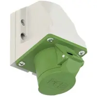 Pce 182-11v CEE-Wandsteckdose 16A 2p 24/42VAC >400-500Hz IP44 TWIST 18211v