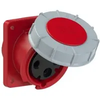 Pce 433-9 CEE-Anbausteckdose schräg (100x112) 63A 3p 9h IP67 POWER TWIST 4339