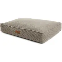 Merkloos Orthopädisches Hundebett mit Schaumstoffflocken - Farbe: Mocha - 100x70 cm