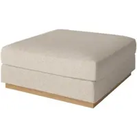 Bolia - Sepia Pouf, Monza beige, 90 x 90 cm, Eiche geölt