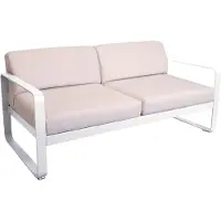 Fermob BELLEVIE 2-Sitzer-Sofa mit Sitzfläche aus gelochtem Aluminiumblech