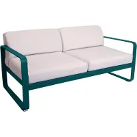 Fermob BELLEVIE 2-Sitzer-Sofa mit Sitzfläche aus gelochtem Aluminiumblech