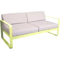 Fermob BELLEVIE 2-Sitzer-Sofa mit Sitzfläche aus gelochtem Aluminiumblech