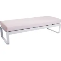 Fermob BELLEVIE 2-Sitzer-Polsterhocker mit Sitzfläche aus perforiertem Stahlblech