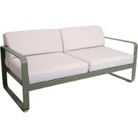 Fermob BELLEVIE 2-Sitzer-Sofa mit Sitzfläche aus gelochtem Aluminiumblech