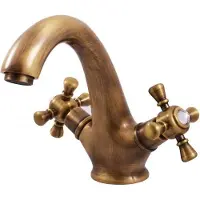 RAV Waschtischarmatur CLASSIQUE Griff aus Kristall SWAROVSKI mit Siphon SLEZAK