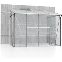 Pergart Vitavia Anlehn-Gewächshaus "Osiris 5200" aluminium eloxiert 5,2 m² 3 mm ESG, 6 mm HKP