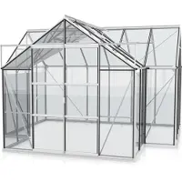Vitavia Gewächshaus "Sirona", silber (silberfarben), B:381cm T:381cm, Gewächshäuser, Gewächshaus