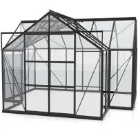 Pergart Vitavia Gewächshaus "Sirona" schwarz 13 m² 3 mm ESG