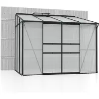 Pergart Vitavia Anlehn-Gewächshaus "Osiris 5200" schwarz 5,2 m² 6 mm HKP