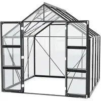 Pergart Vitavia Gewächshaus "Domus 6700" schwarz 6,7 m² 3 mm ESG