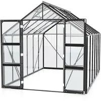 Pergart Vitavia Gewächshaus "Domus 9900" schwarz 9,9 m² 3 mm ESG