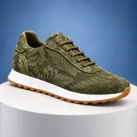 Lureaux Moss Velvet Paisley Runner - PRE ORDER - - Schöne bunte Schuhe - Einzigartiger Druck - Herren