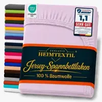 EXKLUSIV HEIMTEXTIL Jersey Spannbettlaken 90 - 100 x 200 cm Flieder