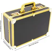 StarTech.com Makeupkoffer - Mobiler Friseur- und Stylisten-Organizer - Tragbar - 2 Zahlenschlösser - Feuerfeste Platte und Metall - Belastbarkeit 20 kg - 40 x 16,5 x 27,5 cm - Gold