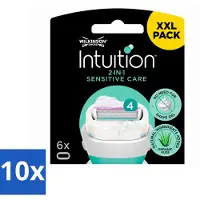 Wilkinson Intuition 2-in-1 Sensitive Care Rasierklingen – 6 Klingen - Vorteilspack - 10 Stücke