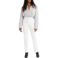 Levi's Damen 724 High Rise Straight Jean, Western White, 30W / 32L