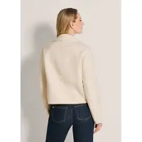 MADELEINE Kurzjacke "Jacke Doubleface-Jacke mit Pailletten", Damen, Gr. 42, beige (perlweiß, melange), Modern, regular fit, V-Ausschnitt, Jacken Kurzjacke