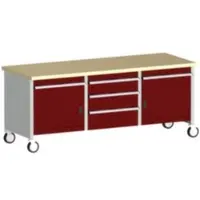 Bott 41002134.24V Fahrbare Kastenwerkbank (B x H x T) 2000 x 840 x 750 mm