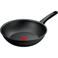 Tefal Ultimate G3361923, Rund, Wok-/Bratpfanne, Schwarz, Aluminium, Thermo-Punkt, Keramik, Elektro, Gas, Halogen, Induktion