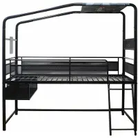 X Rocker Gaming Hochbett Contra/TV-Halterung/Metall/schwarz