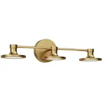 ELSTEAD Wandlampe Issa, dimmbar, messing / gold, für Badezimmer, Aluminium, Wandleuchte, Wandlampe Innen