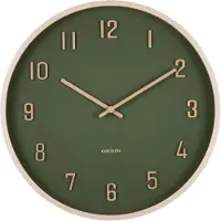 Karlsson - Wanduhr Nervadura - Dunkelgrün - 40.8x40.8x40.8cm