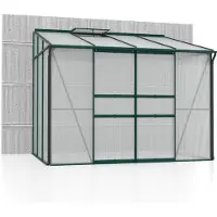 Vitavia Anlehngewächshaus "Osiris 5200", grün (smaragdgrün), B:262cm T:201cm, Gewächshäuser, Anlehngewächshaus