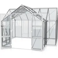 Pergart Vitavia Gewächshaus "Campus" aluminium eloxiert 3 mm ESG