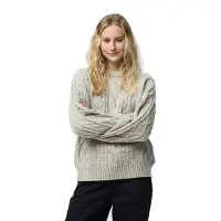 Fjällräven - Women's Övik Cable Knit - Wollpullover Gr S beige/grau