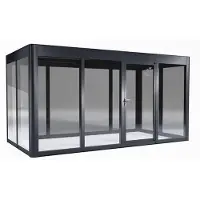 SunElements Design Gewächshaus SunCasa Modern mit Photovoltaik-Option Modern 4.2 anthrazit-metallic, Wand/Dach: 6mm Acrylglas