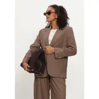 Neo Noir Damen Blazers Gaby Pinstripe Blazer - Bruin - Größe 36
