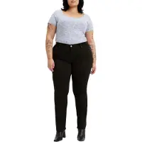 Levi's Damen Plus Size 314 Shaping Straight Jeans, Soft Black 2, 16 L