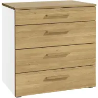 Hasena Kommode Atrine Eiche bright, Weiß-MDF zerlegt, zerlegt (zum Selbstaufbau) 90x50x86 cm – Selezione