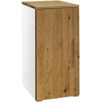 Hasena Kommode Unito Weiß mit Wildeiche-Front zerlegt, zerlegt (zum Selbstaufbau) 45x50x86 cm – Selezione