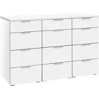Hasena Kommode Trequatri Weiß mit 12 Schubladen zerlegt, zerlegt (zum Selbstaufbau) 135x49x85 cm – Selezione