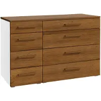 Hasena Kommode Cassino Weiß mit Front in Eiche brandy zerlegt, zerlegt (zum Selbstaufbau) 135x50x86 cm – Selezione
