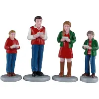 Lemax Weihnachtslied singende Familie, 4er-Set Ornament