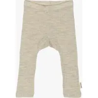 Mikk-Line Leggings Kind Merinowolle, Melange Offwhite, 128