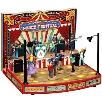 Lemax Zirkuszelt-Weihnachtsmusikfestival, inkl. Adapter 74254, 550 mA (weiß) Ornament (wit)