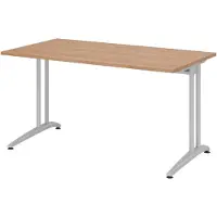 Bümö Schreibtisch Serie-B - Nachbildung: Nussbaum, Größe: 140 x 80 cm