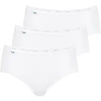 Sloggi Midislip "Basic+" Baumwolle, klassischer Stil, bequem, mittelhoher Bund, Softnähte