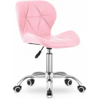 Home Collective Drehstuhl Bürostuhl Schreibtischstuhl Polster aus Samt in rosa | höhenverstellbar mit ergonomischer Sitzfläche