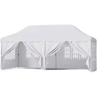 Bolt Faltpavillon 3x6 m – Partyzelt mit 6 Seitenwänden – Wasserdicht – UV50+ Sonnenschutz – Gartenpavillon Weiß