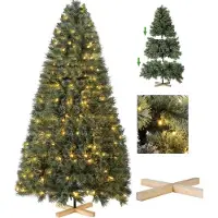 Bolt Kunstweihnachtsbaum 180cm – Spar mit LED-Beleuchtung – 510 Zweige – PVC & PE – Mit Holzständer – Realistisch & Flammhemmend
