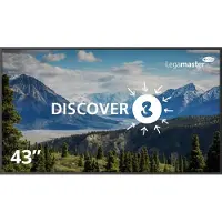 Legamaster DISCOVER 3 professional Display DIS-4320 EU, 109,2 cm (43"), 3840 x 2160 Pixel, 4K Ultra HD, LED, 6,5 ms, Schwarz