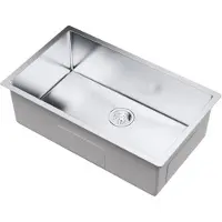 Bolt Einbauspüle – RVS Küchen-Spülbecken – 230mm Tiefe – Mit Abfluss-Set – Drop-in Einbau