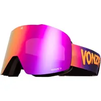 Vonzipper - Skibrille - Outro Goggle Grunge Black Matte/W - Rosa