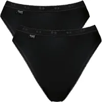 Sloggi Tai-Slip "Basic+" 2er Pack, perfekter Sitz, Baumwollmix, elastisch, weiche Nähte